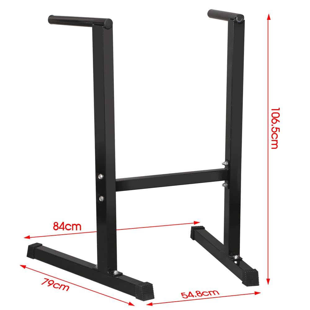 Yaheetech Dip Station Dip Barren bis 300 KG Krafttrainingsgerät solide Dip-Station Klimmzugstange für Krafttraining zu Hause Dipständer