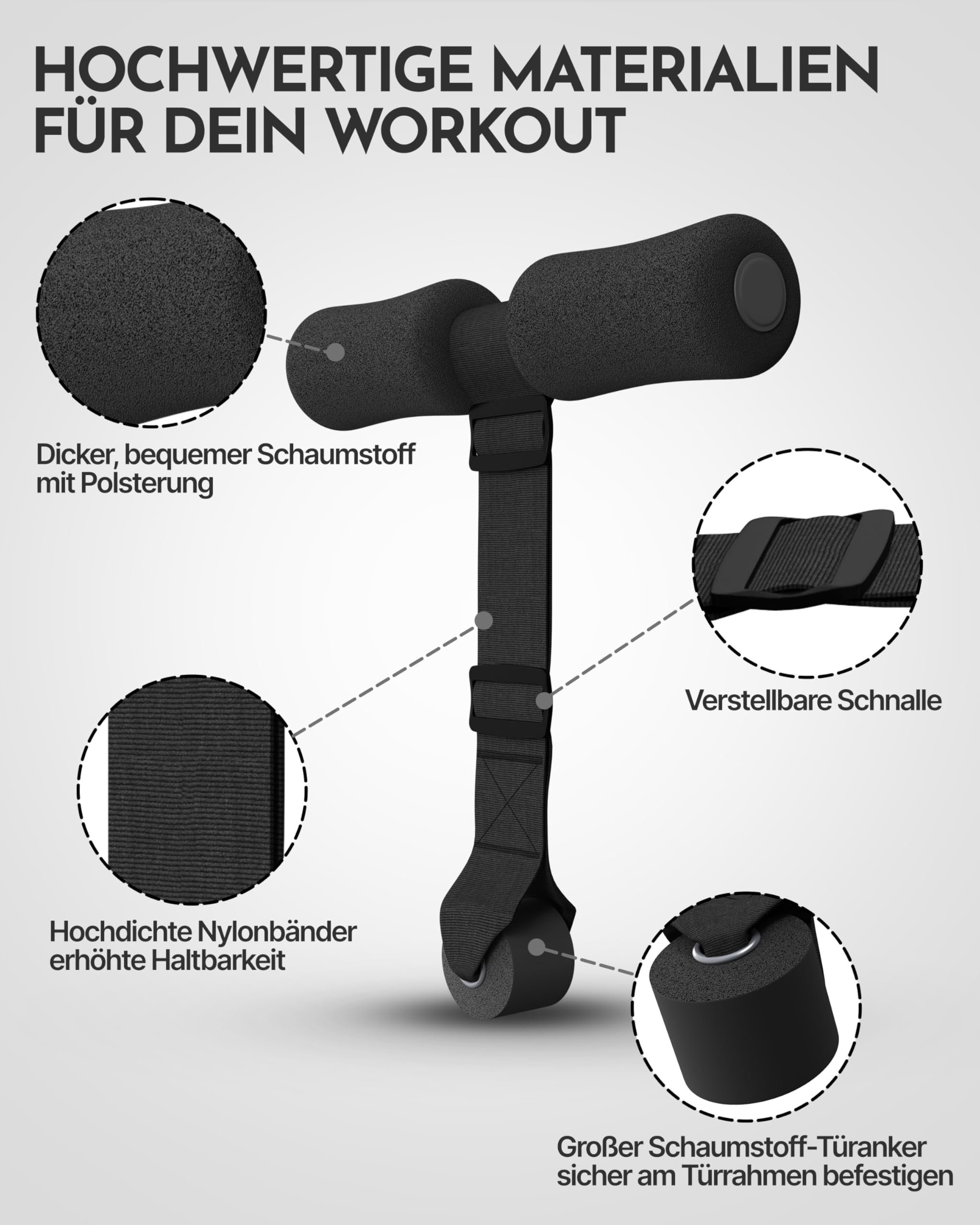 NEOLYMP Sit Up Hilfe – Sit Up Bar für effektives Bauchmuskeltraining – tragbar & vielseitig – Unterstützt korrekte Ausführung – Bauchtrainer für zuhause – Bauchmuskeltrainer Sixpack Trainer