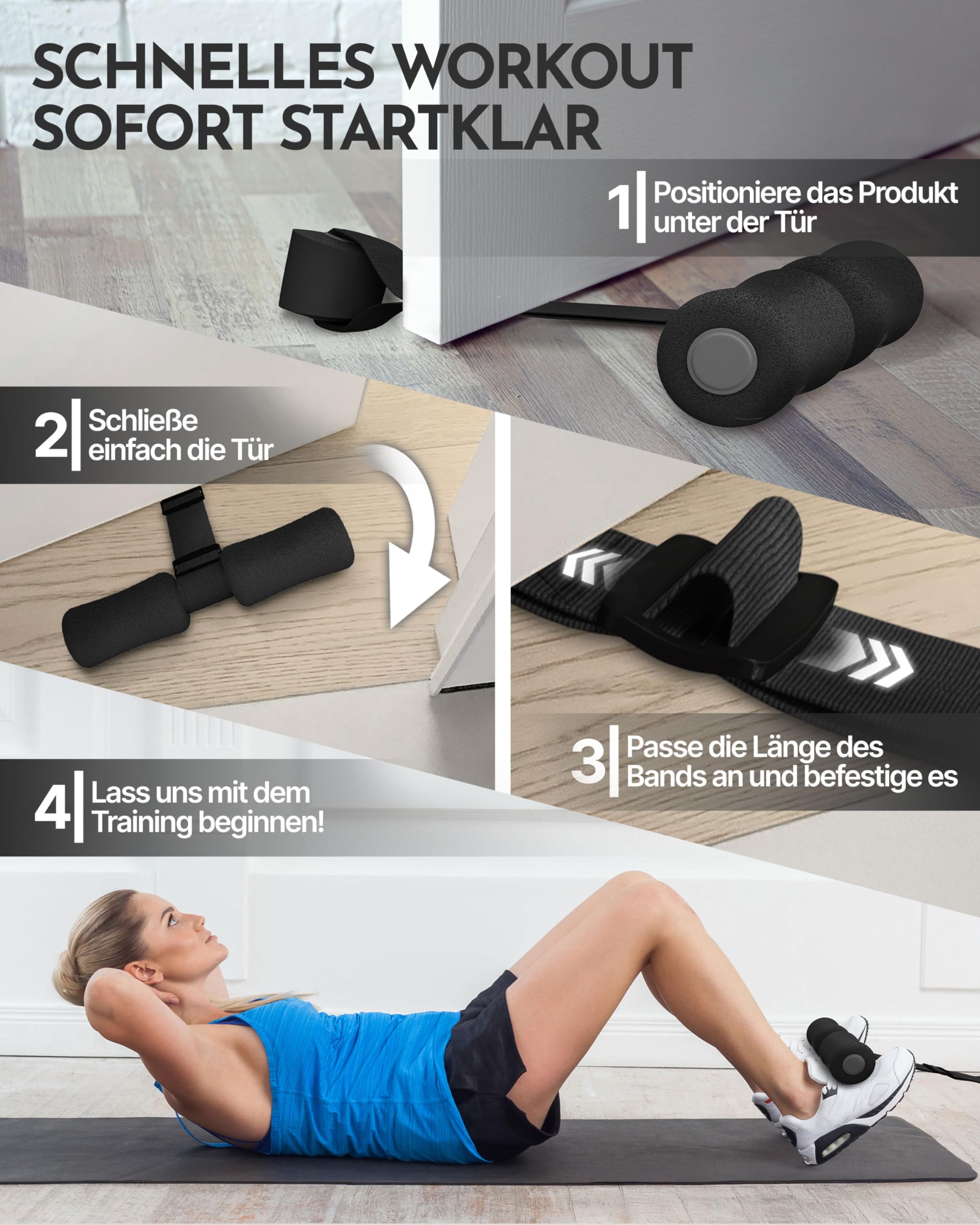 NEOLYMP Sit Up Hilfe – Sit Up Bar für effektives Bauchmuskeltraining – tragbar & vielseitig – Unterstützt korrekte Ausführung – Bauchtrainer für zuhause – Bauchmuskeltrainer Sixpack Trainer